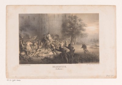 Bulgersteyn asediada por los normandos Bulgersteyn (Los noruegos) (título sobre objeto) de Matthijs Willem Gerardus Michielsen