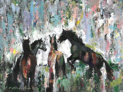 Caballos salvajes expresivos de Matthys Moss