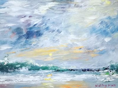 Paisaje marino a la hora dorada de Matthys Moss