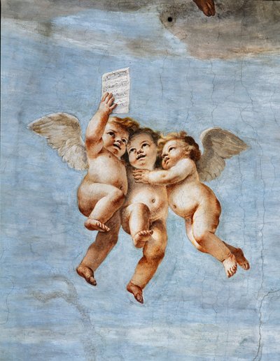 Conciertos de los Ángeles, detalle de Mattia (1613 99) Preti