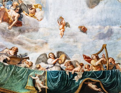 Conciertos de los Ángeles, detalle de Mattia (1613 99) Preti
