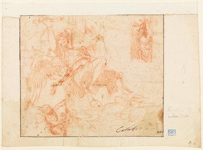 Ángel volador y otras figuras de Mattia Preti