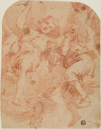 Estudio de Dos Ángeles de Mattia Preti