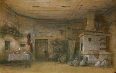 Diseño de escenario para la ópera Vakula el Herrero de P. Tchaikovsky de Matvey Andreyevich Shishkov