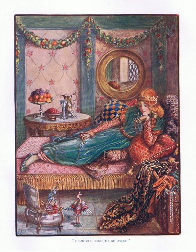 Me gustaría decir vete, ilustración de Los Cuentos de Hadas de Lady Ann, 1914 de Maud Tindal Atkinson