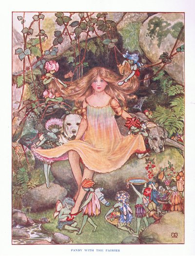 Pensamiento con las hadas, ilustración de Los Cuentos de Hadas de Lady Ann, 1914 de Maud Tindal Atkinson