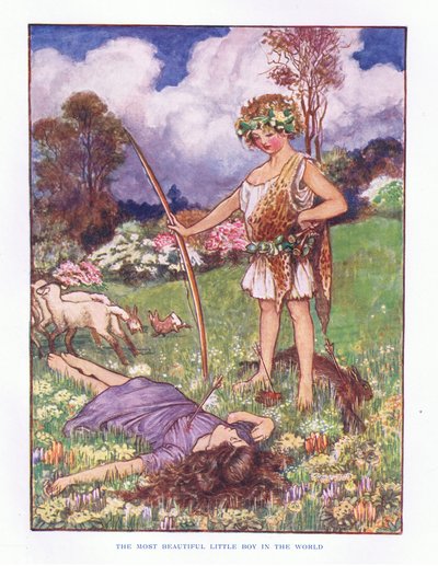 El niño más hermoso del mundo, ilustración de Los Cuentos de Hadas de Lady Ann, 1914 de Maud Tindal Atkinson