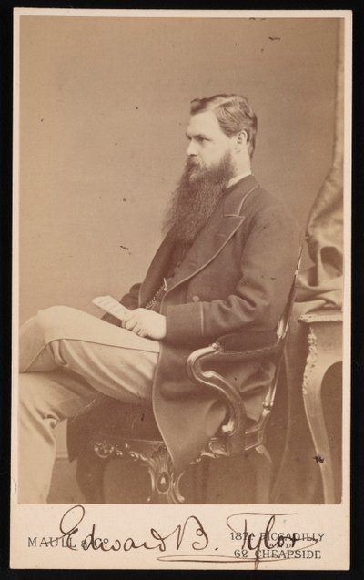 Retrato de Edward Burnett Tylor 1832-1917, entre 1872 y 1877 de Maull and Co