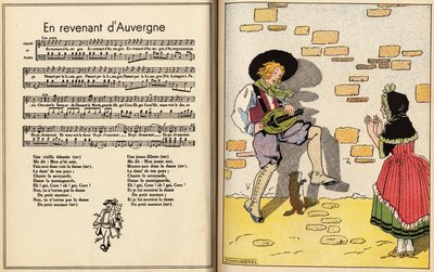 Volviendo de Auvernia. canción infantil (grabado) de Maurice Berty