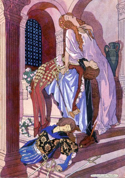 Muerte de Romeo y Julieta, c. 1930 (ilustración) de Maurice Berty