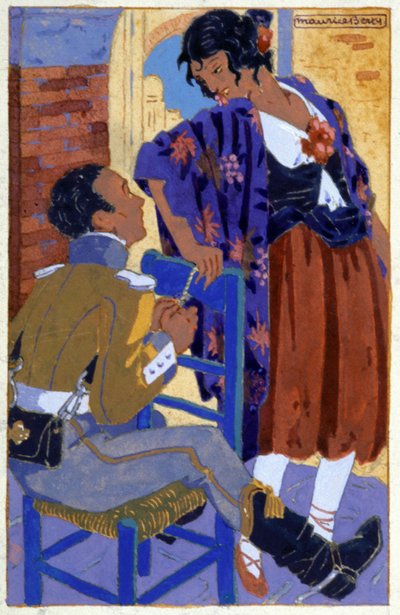 Don José y Carmen, c. 1930 (ilustración ) de Maurice Berty