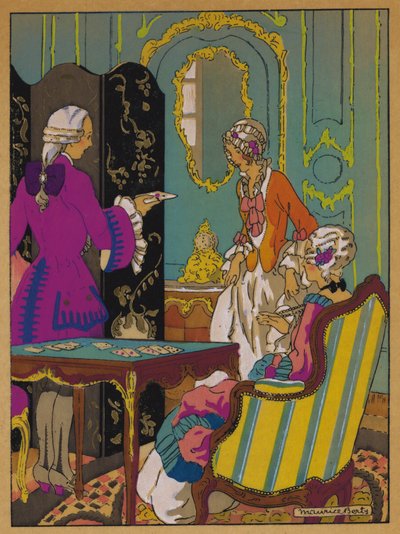Ilustración para Histoire de Manon Lescaut (litografía en color) de Maurice Berty