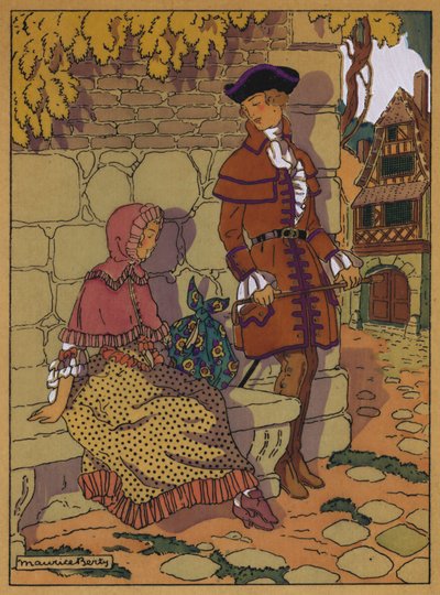 Ilustración para Histoire de Manon Lescaut (litografía en color) de Maurice Berty