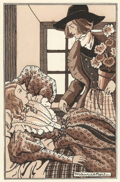Ilustración para Scenes de la Vie de Boheme de Henri Murger (litografía) de Maurice Berty