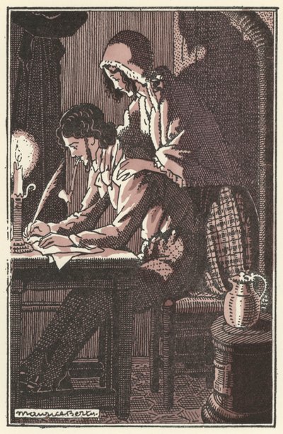 Ilustración para Scenes de la Vie de Boheme de Henri Murger (litografía) de Maurice Berty
