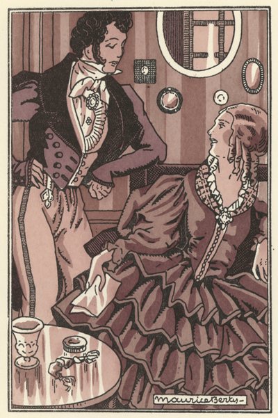 Ilustración para Scenes de la Vie de Boheme de Henri Murger (litografía) de Maurice Berty