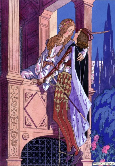 Romeo y Julieta, c.1930 (ilustración) de Maurice Berty