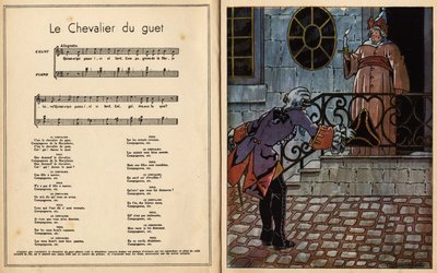El caballero del reloj. canción infantil (grabado) de Maurice Berty