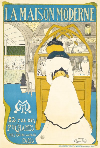 Un cartel publicitario de la galería de arte parisina "La Maison Moderne", abierta por Julius Meier-Graefe en 1899 de Maurice Biais