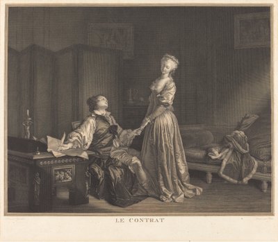 El contrato de Maurice Blot after Jean Honoré Fragonard