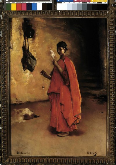 La hilandera (Biskra). Argelia de Maurice Bompard