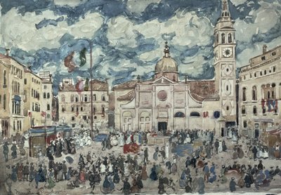 Campo Santa Maria Formosa, Venecia, c.1898 de Maurice Brazil Prendergast