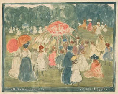 Central Park, c. 1901 de Maurice Brazil Prendergast