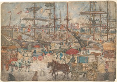 Muelles, East Boston, 1900-1904 de Maurice Brazil Prendergast