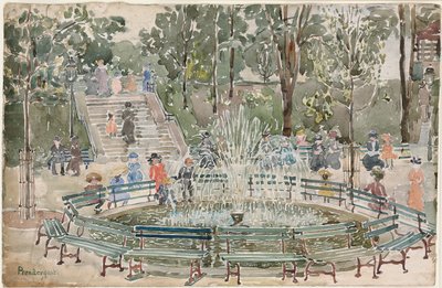 Fuente, Central Park de Maurice Brazil Prendergast
