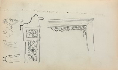 Cuaderno de bocetos italiano: Detalles arquitectónicos y figuras página 199, 1898-1899 de Maurice Brazil Prendergast