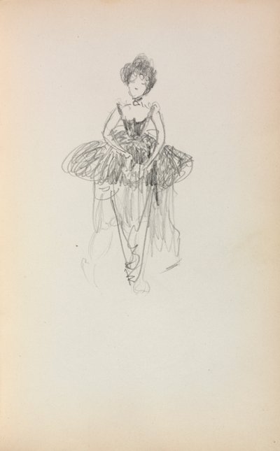 Cuaderno italiano: Bailarina página 231, 1898-1899 de Maurice Brazil Prendergast