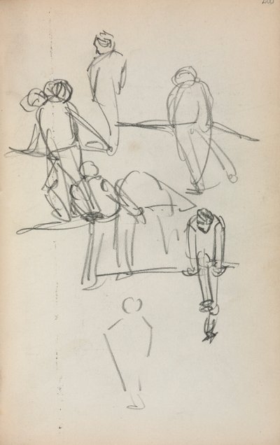 Cuaderno italiano: página de figuras 200 de Maurice Brazil Prendergast