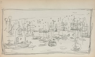 Cuaderno de bocetos italiano: página del puerto 78, 1898-1899 de Maurice Brazil Prendergast