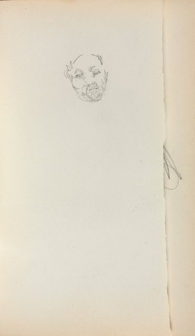 Cuaderno de bocetos italiano: Cabeza de un hombre página 221, 1898-1899 de Maurice Brazil Prendergast