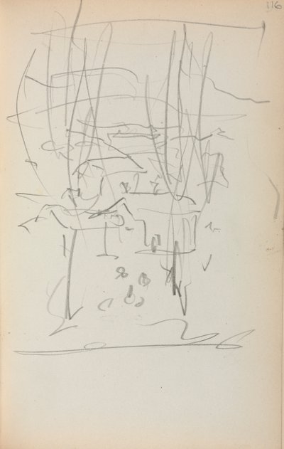 Cuaderno de bocetos italiano: Página de paisaje 116, 1898-1899 de Maurice Brazil Prendergast