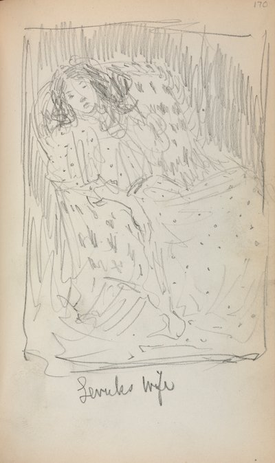 Cuaderno de bocetos italiano: esposa de Levuk página 170, 1898-1899 de Maurice Brazil Prendergast