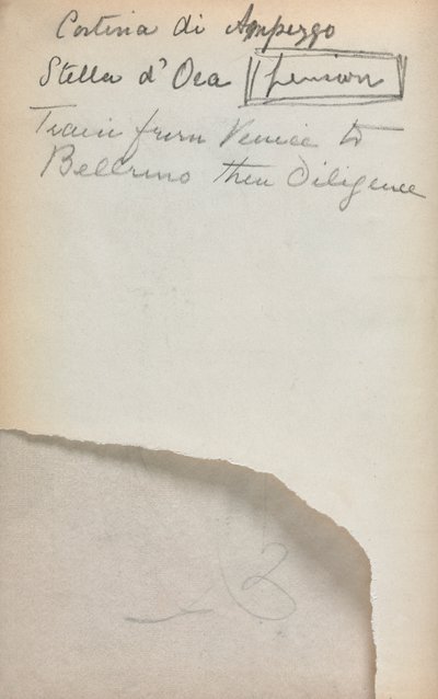 Cuaderno de bocetos italiano: Página de notas 3, 1898-1899 de Maurice Brazil Prendergast