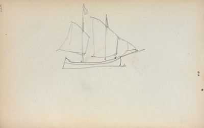 Cuaderno de bocetos italiano: Velero página 224 de Maurice Brazil Prendergast