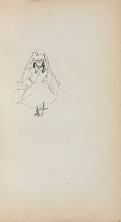 Cuaderno italiano: Chica de pie página 257, 1898-1899 de Maurice Brazil Prendergast