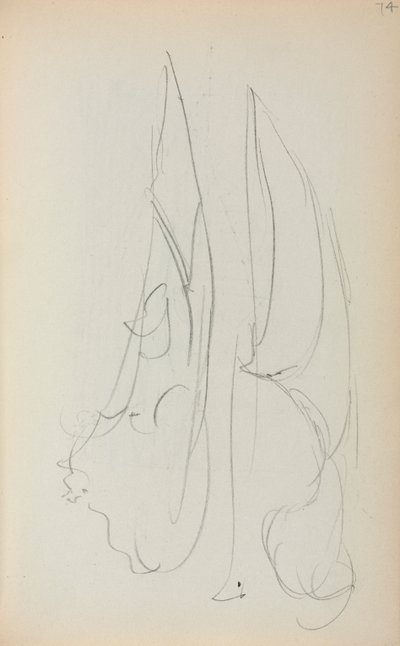 Cuaderno de bocetos italiano: Dos velas página 74, 1898-1899 de Maurice Brazil Prendergast