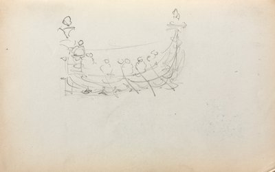 Cuaderno de bocetos italiano: Barco veneciano página 29, 1898-1899 de Maurice Brazil Prendergast