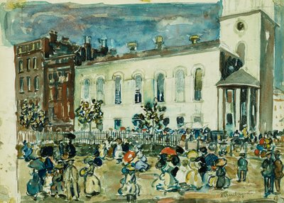 Iglesia de Park Street, Boston, c.1905-1907 de Maurice Brazil Prendergast