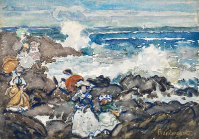 Rocas, Olas y Figuras de Maurice Brazil Prendergast