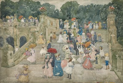 El Puente de la Terraza, Central Park de Maurice Brazil Prendergast