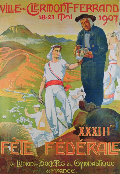 Póster de la Fête Fédérale, mayo de 1907 de Maurice Busset