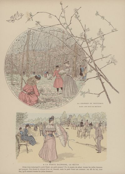 Ilustración para París Brillante (litografía en color) de Maurice Charles Mathieu Bonvoisin