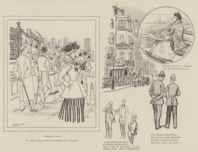 Ilustración para La Vie De Londres por Mars de Maurice Charles Mathieu Bonvoisin