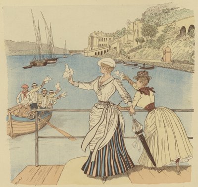 Monte Carlo, despidiéndose de los pescadores de Maurice Charles Mathieu Bonvoisin