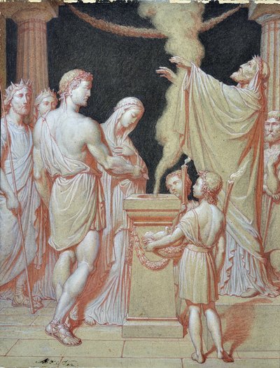 Las bodas de Hércules (dibujo) de Maurice De Vaines