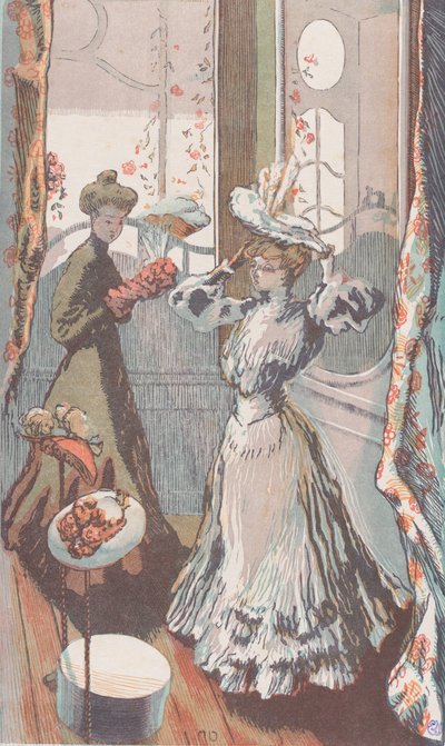Chez la Modiste, ca. 1910 de Maurice Delcourt